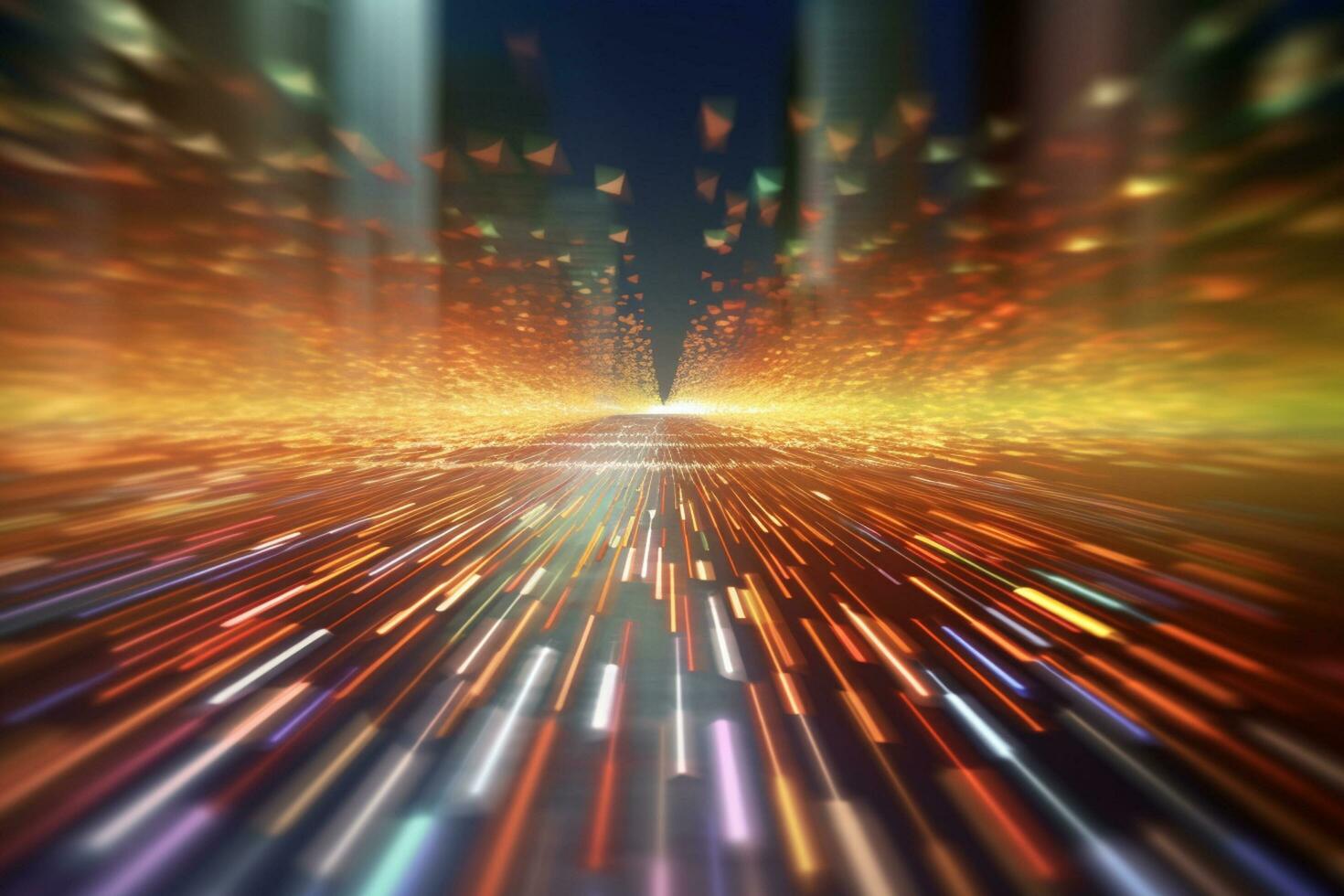 abstract speed motion blur on the road and city at night. photo