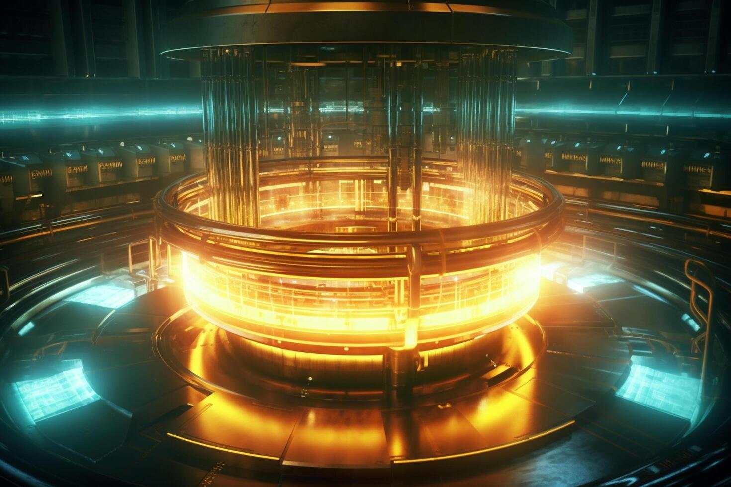 3d rendering, Futuristic technology background. Sci-fi scene. photo