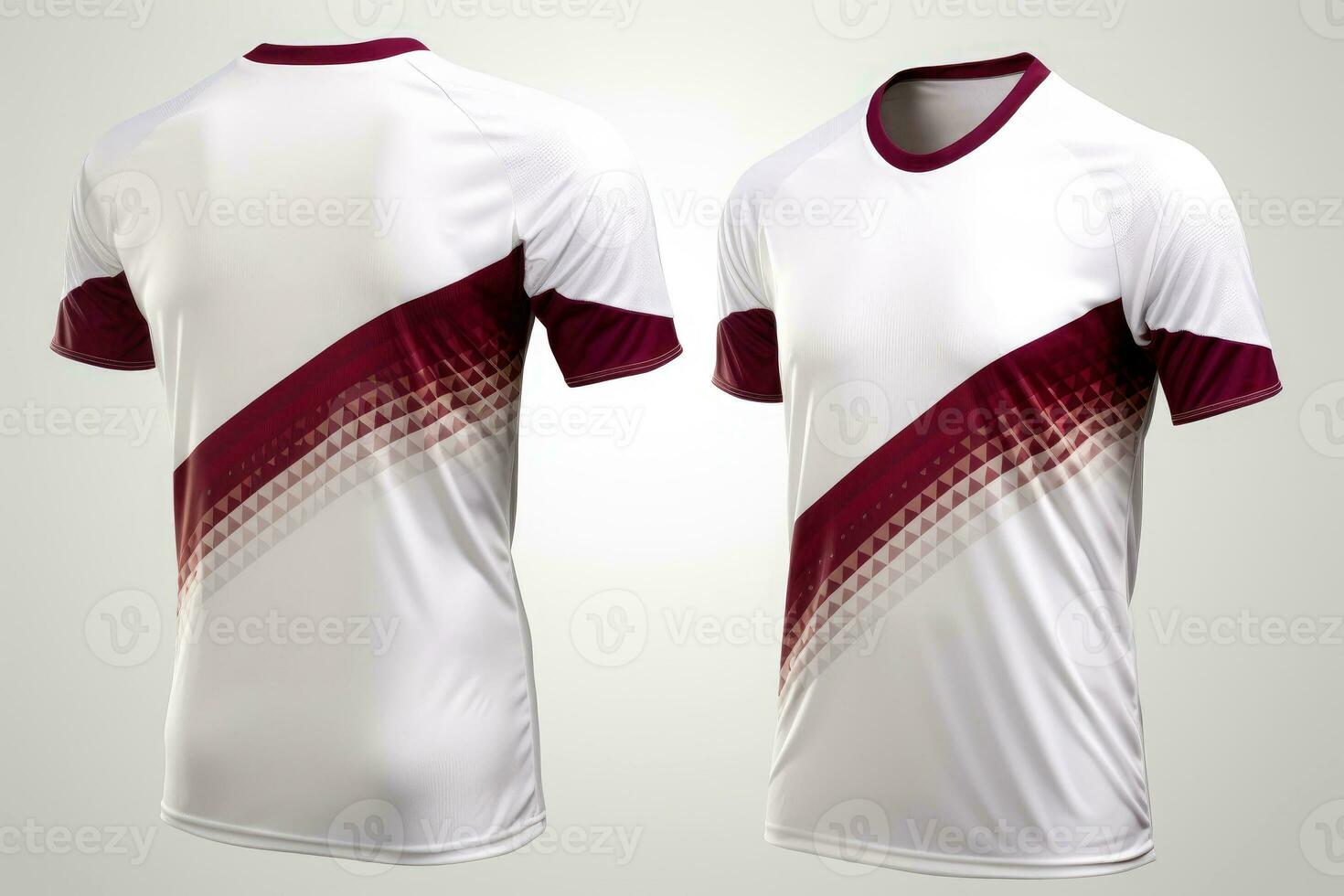 Sports football team uniforms multicolors shirt isolated on white background, Generative AI illustration photo