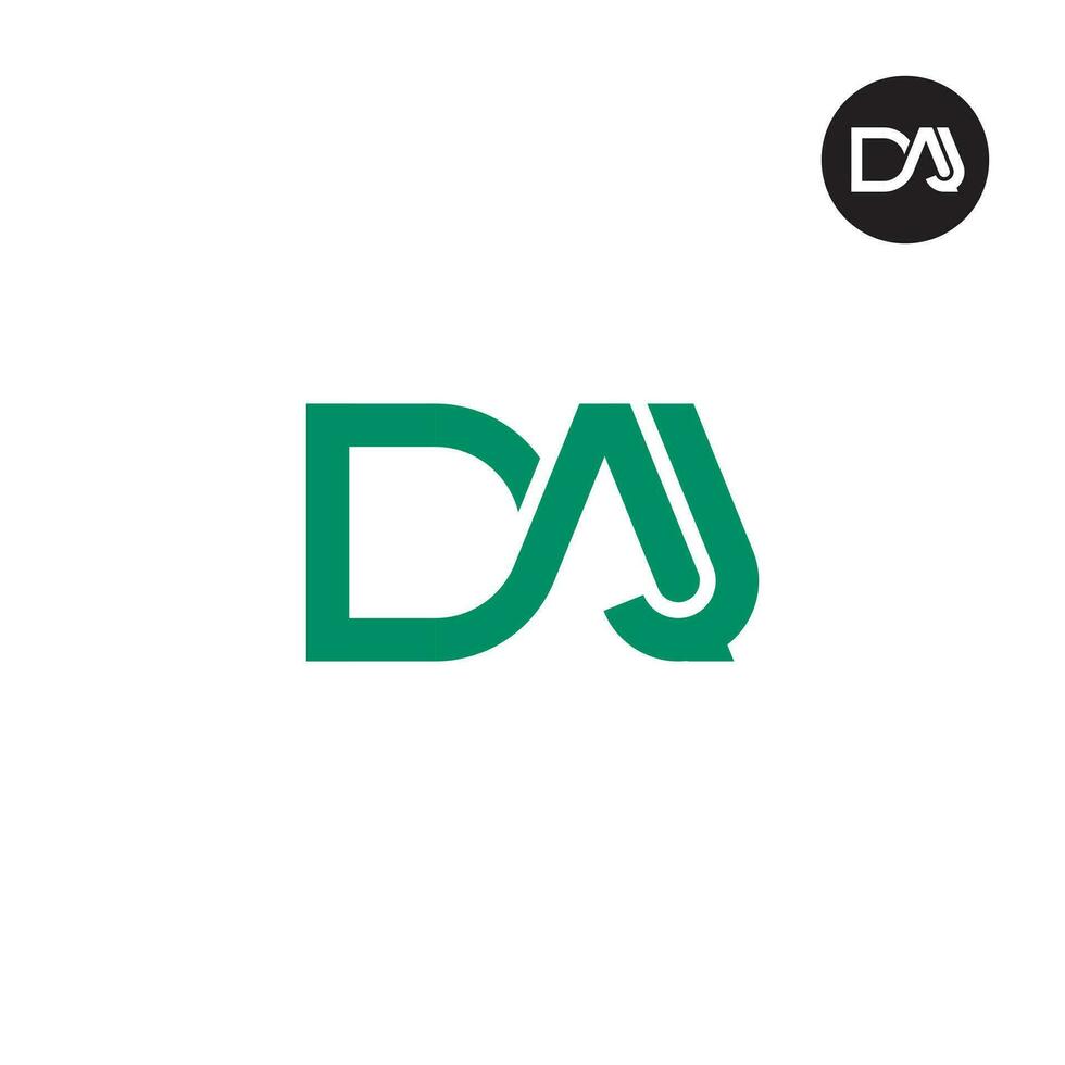 Letter DAJ Monogram Logo Design vector