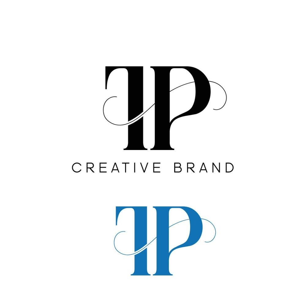 TP initial letter logo vector