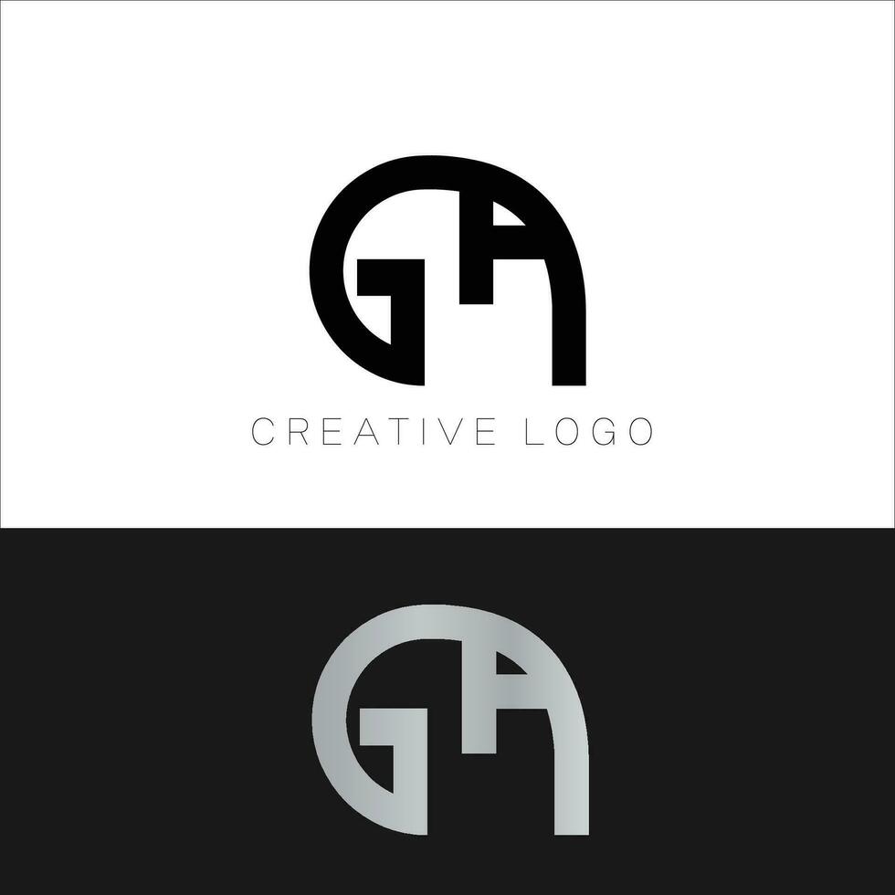AG initial letter logo vector