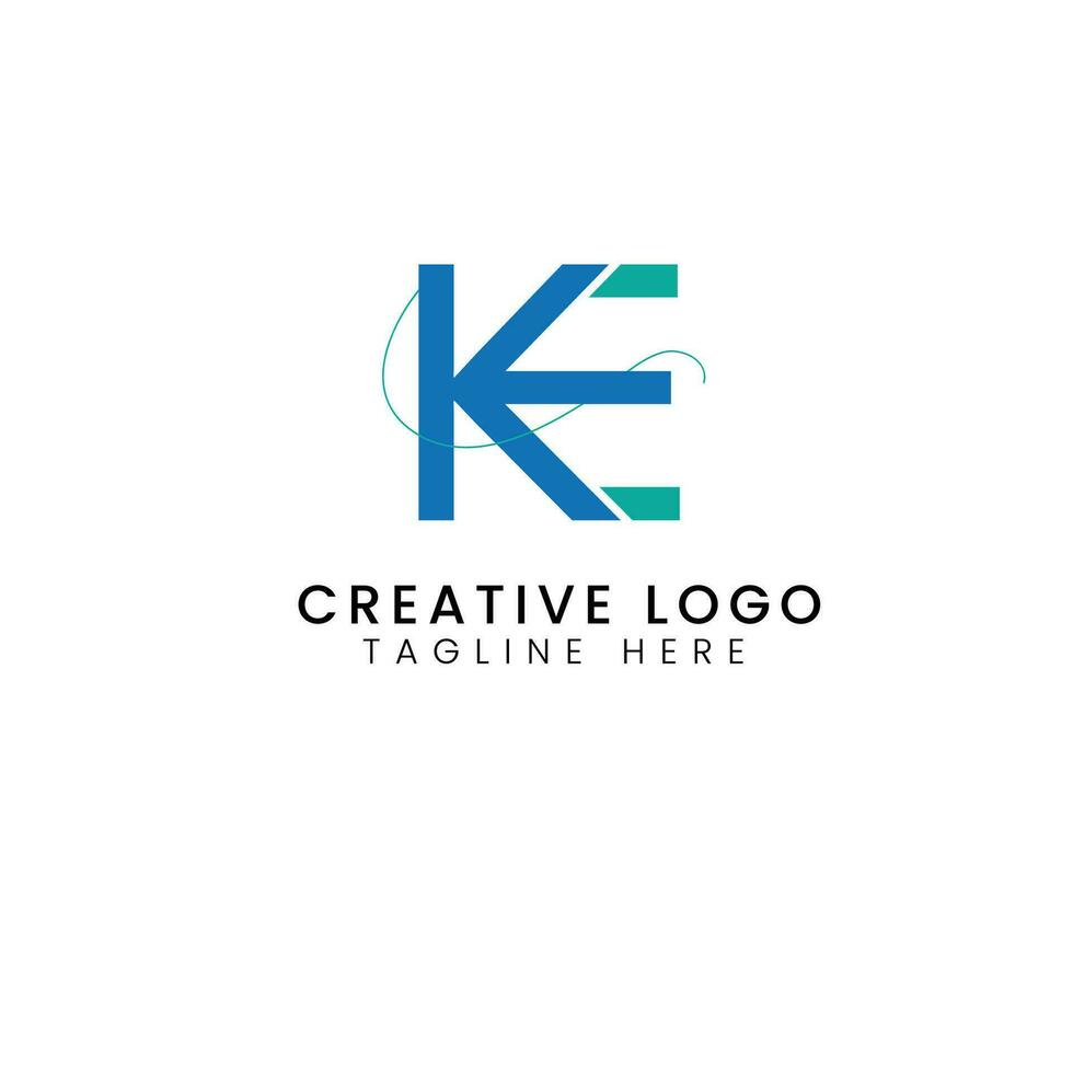 ke inicial letra logo vector