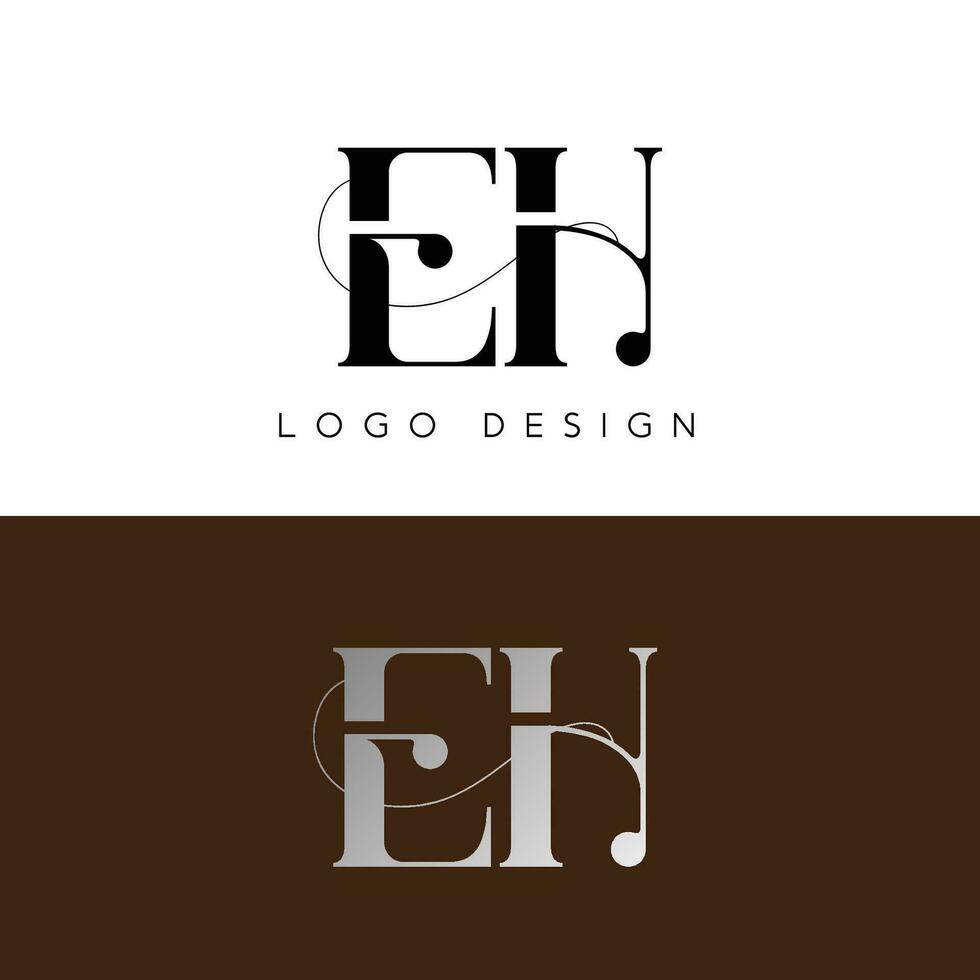 EH initial logo vector