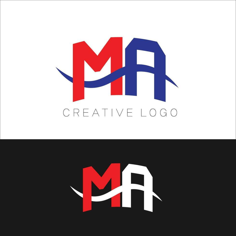 MA initial letter logo vector