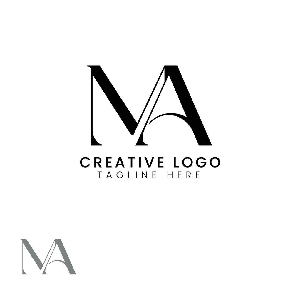 MA initial letter logo vector