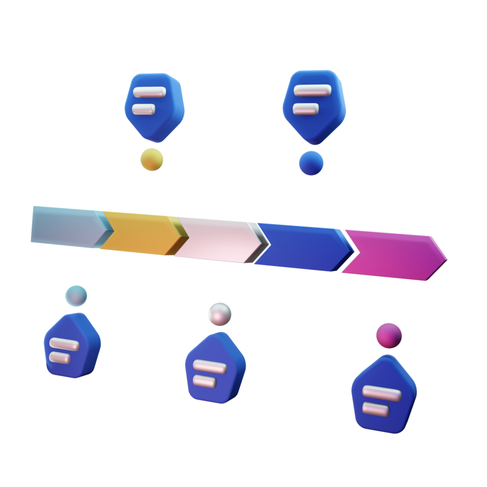 Timeline 3D Icon For Business png