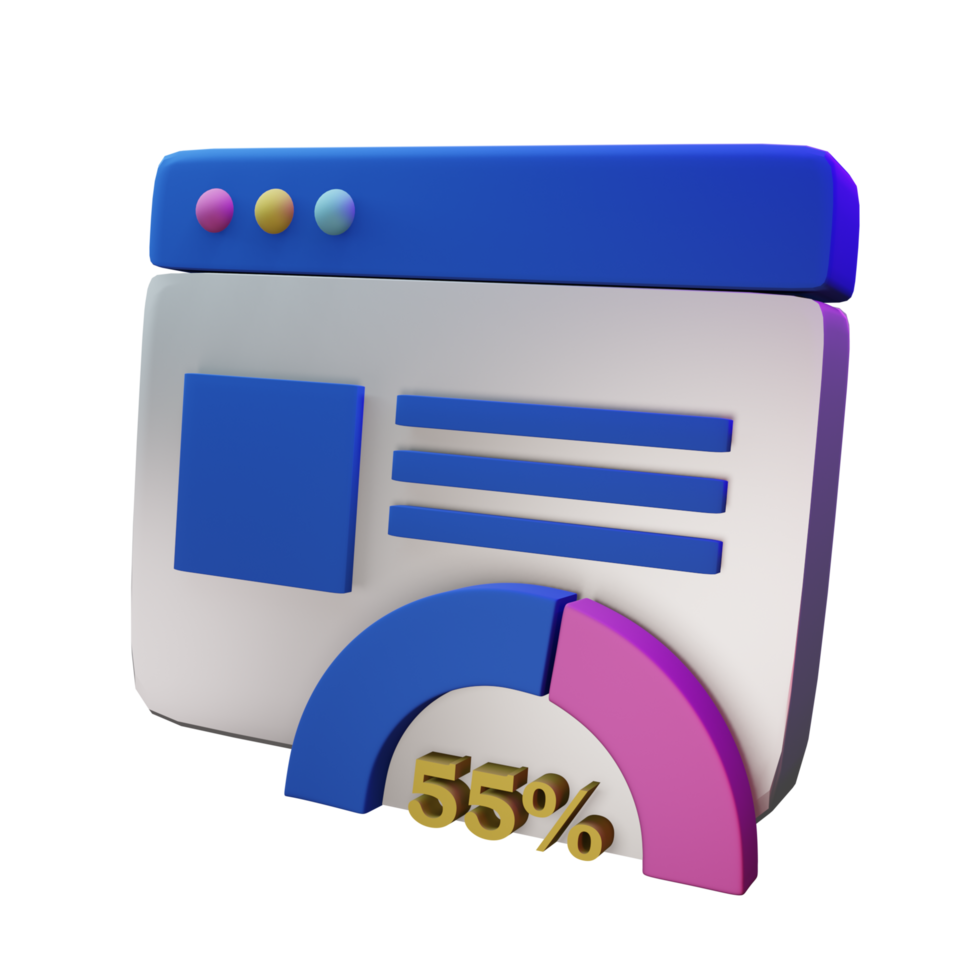 diagramma 3d icona per attività commerciale png