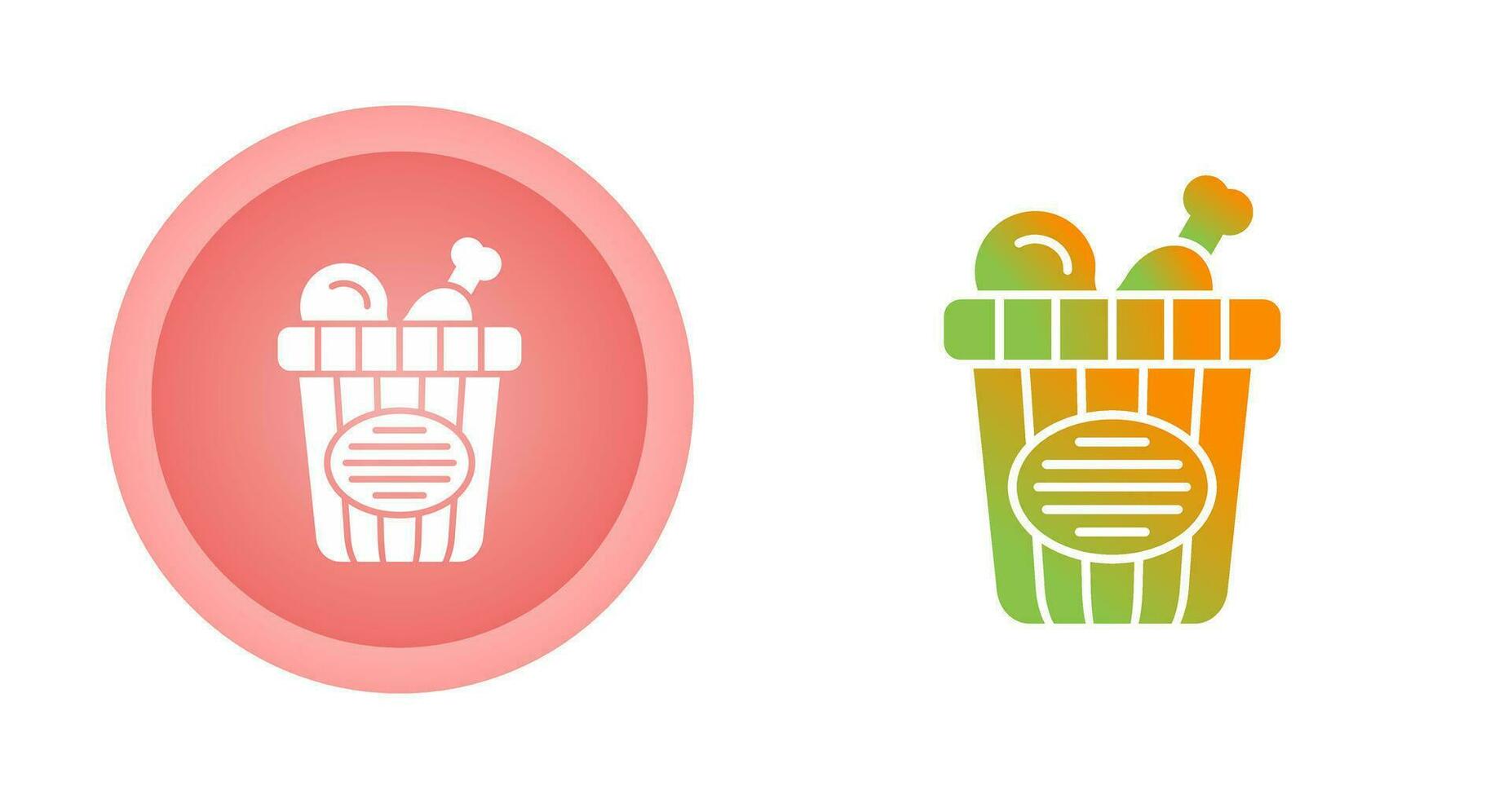 Chicken Bucket Vector Icon