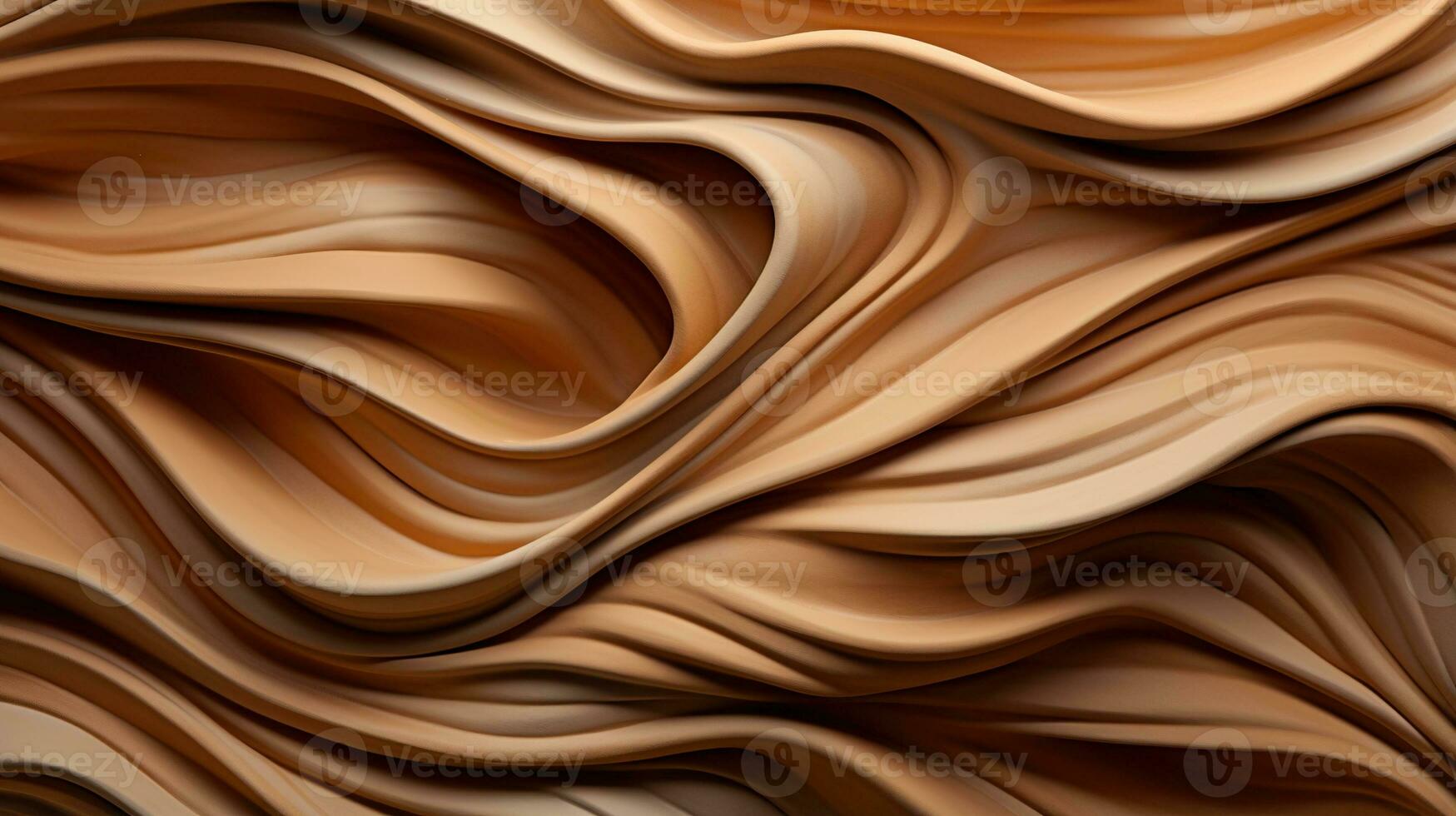 Generative AI, orange and beige modelling clay, gypsum or ceramic background and texture, curls and flowing forms photo