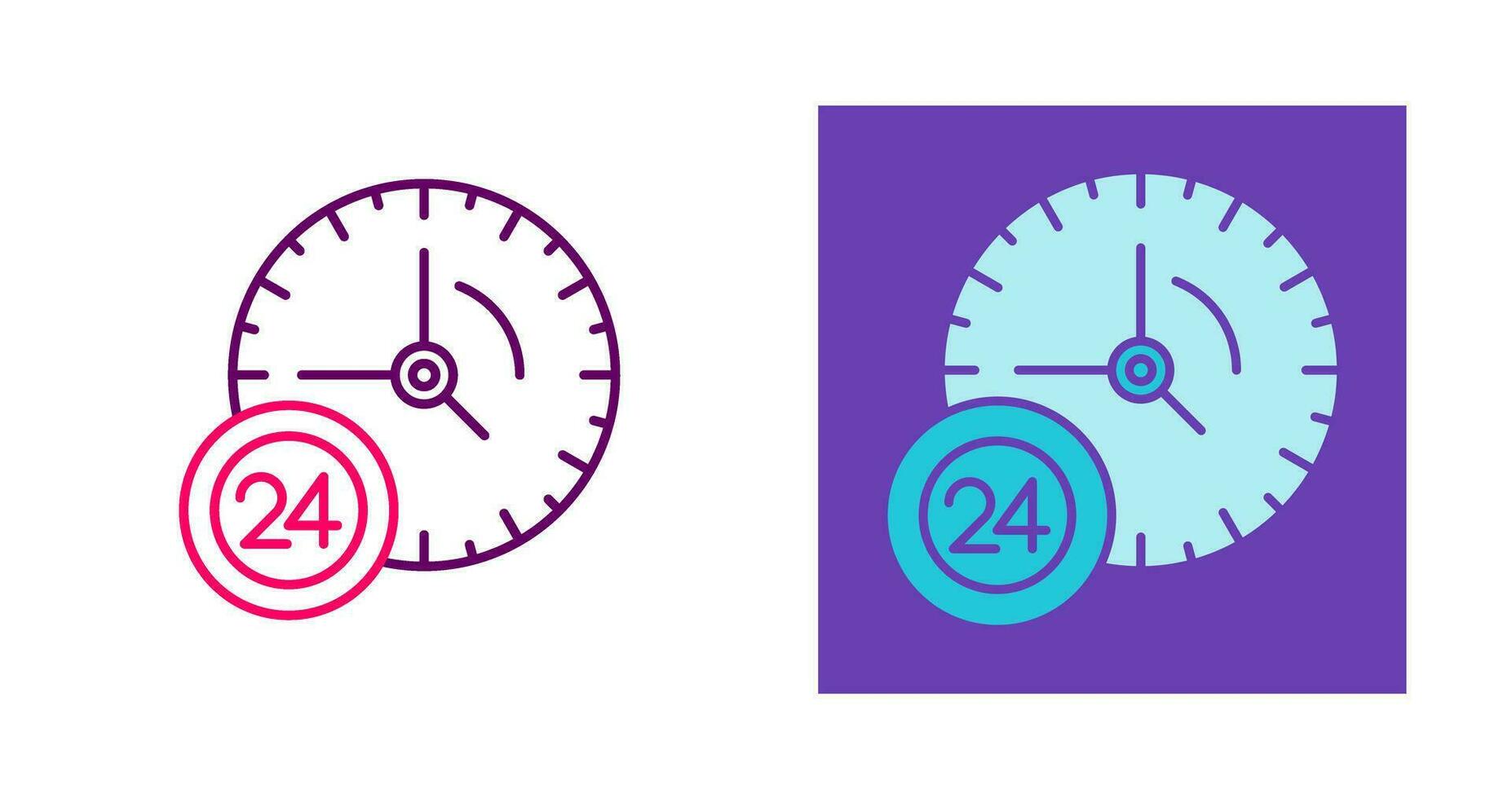 24 Hour Service Vector Icon