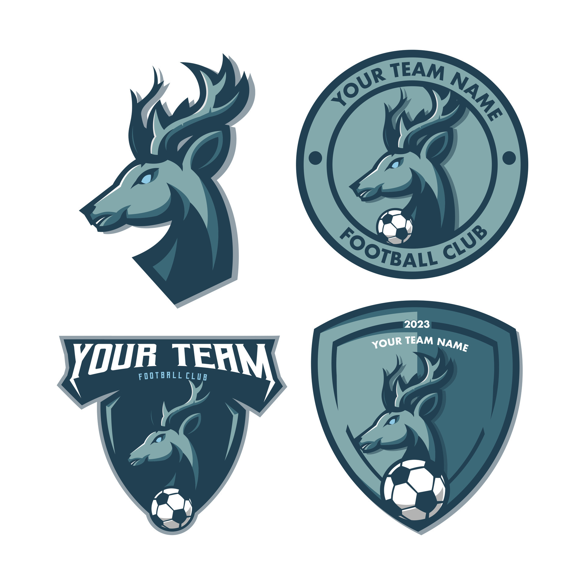 Deer Football logo 28861515 Vector Art at Vecteezy