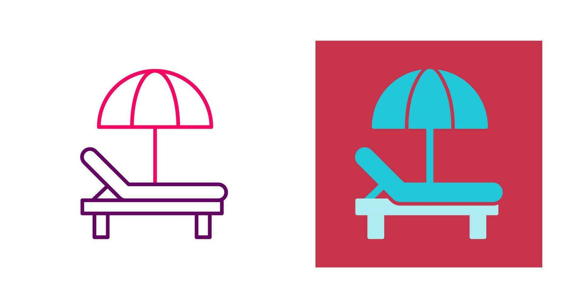 Sunbed Vector Icon