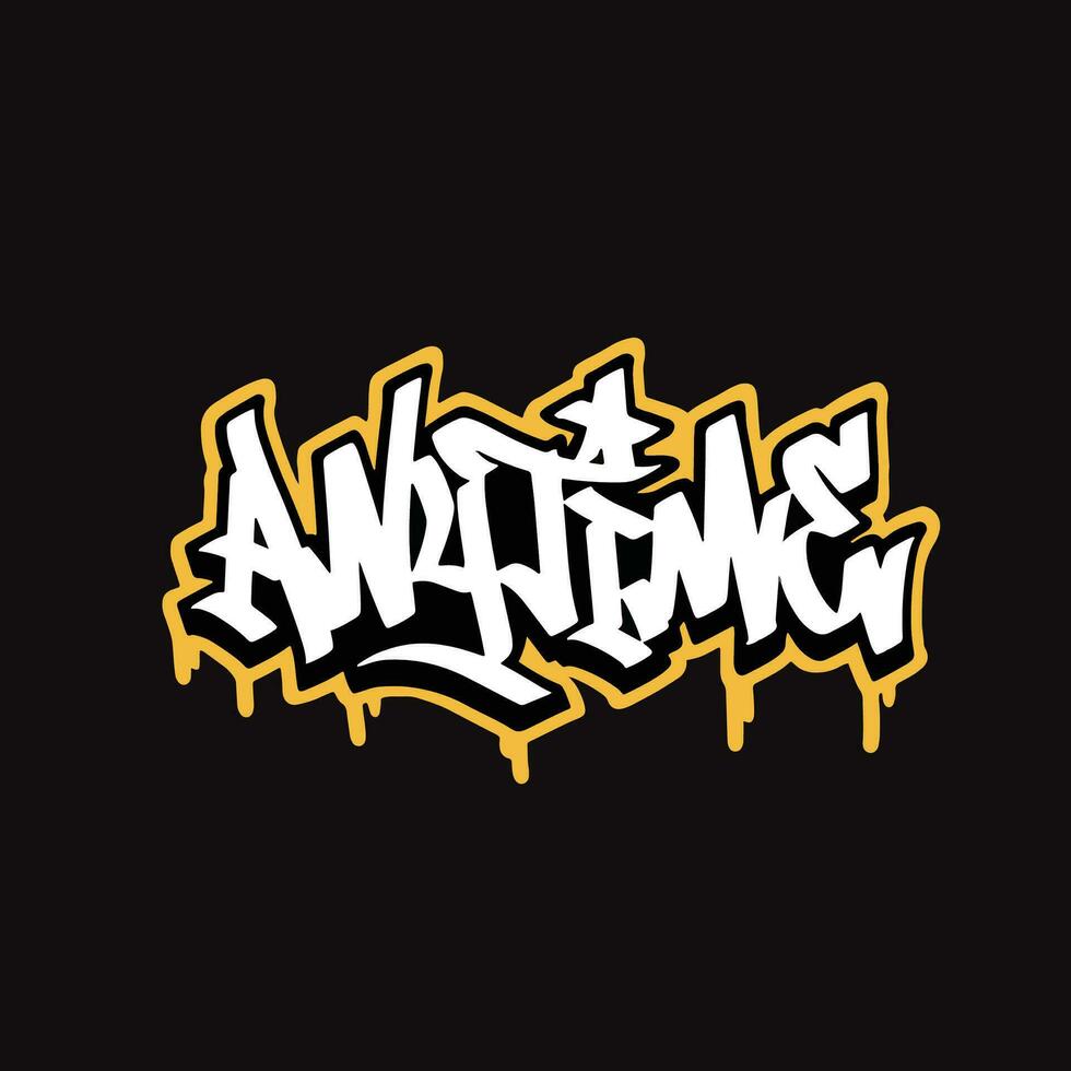 graffiti vector tagging letter word text street art mural hand draw