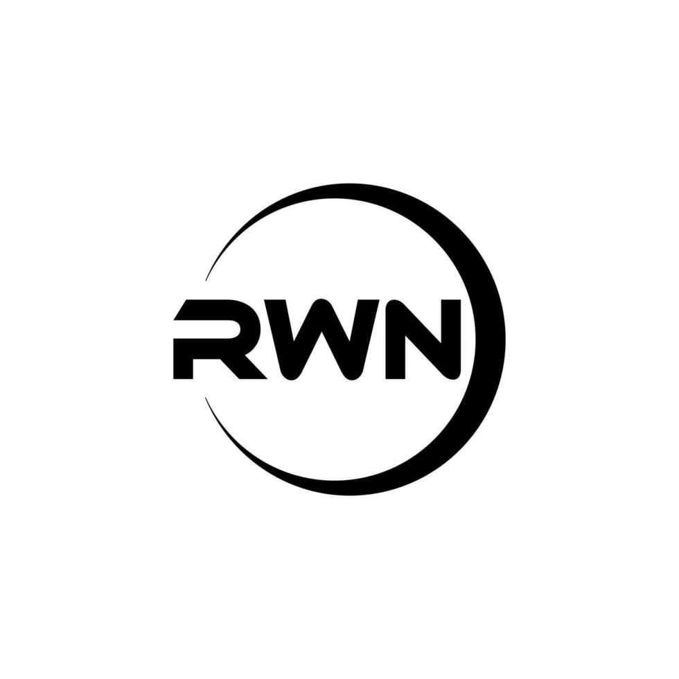 rwn letra logo diseño, inspiración para un único identidad. moderno elegancia y creativo diseño. filigrana tu éxito con el sorprendentes esta logo. vector