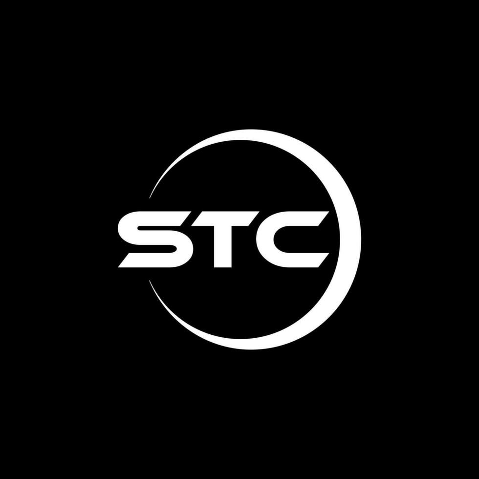 stc letra logo diseño, inspiración para un único identidad. moderno elegancia y creativo diseño. filigrana tu éxito con el sorprendentes esta logo. vector