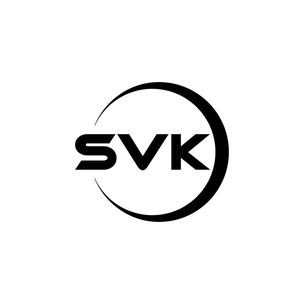 svk letra logo diseño, inspiración para un único identidad. moderno elegancia y creativo diseño. filigrana tu éxito con el sorprendentes esta logo. vector