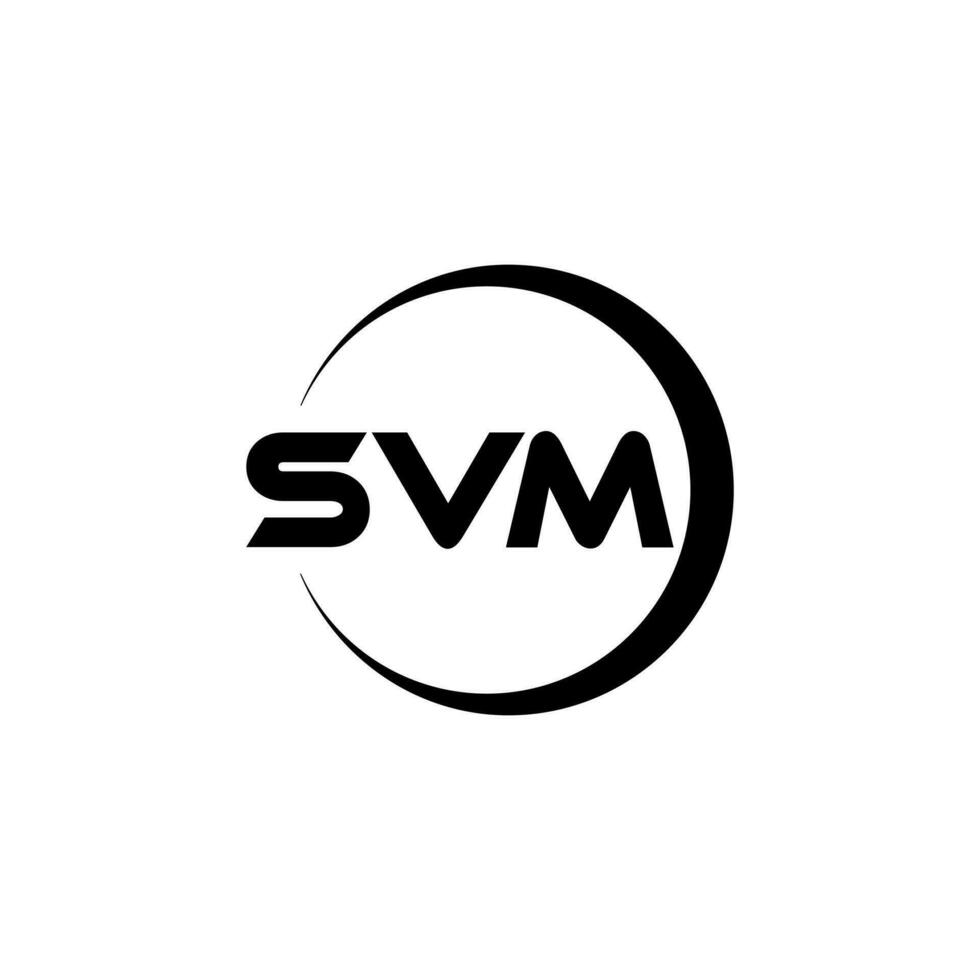 SVM Letter Logo Design, Inspiration for a Unique Identity. Modern Elegance and Creative Design. Watermark Your Success with the Striking this Logo. vector