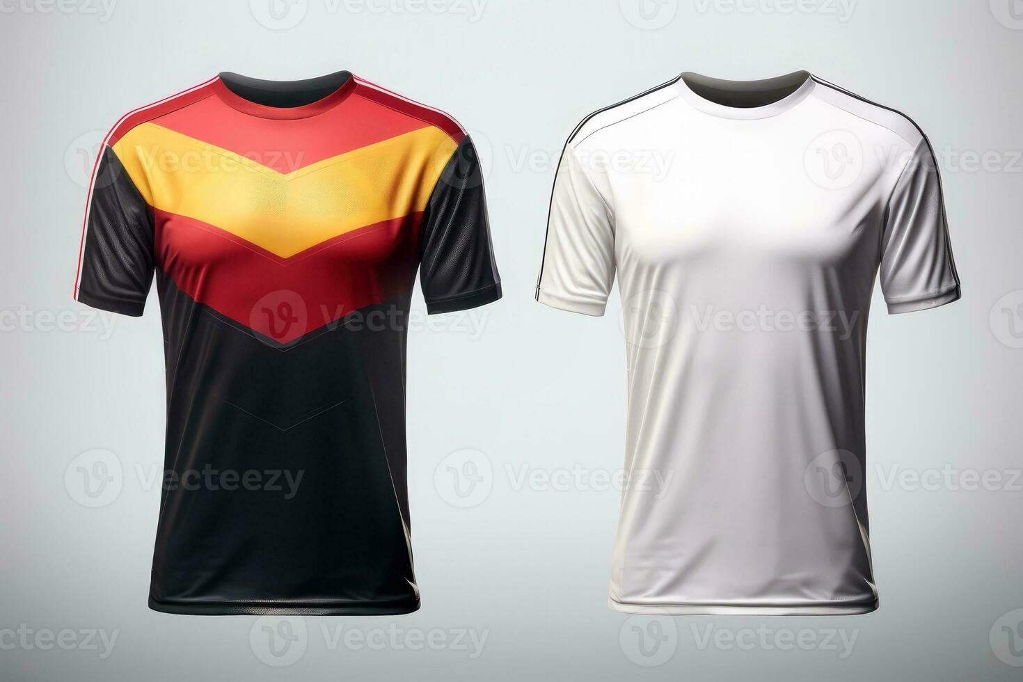 Mockup sports football team uniforms multicolors shirt, Generative AI illustration photo