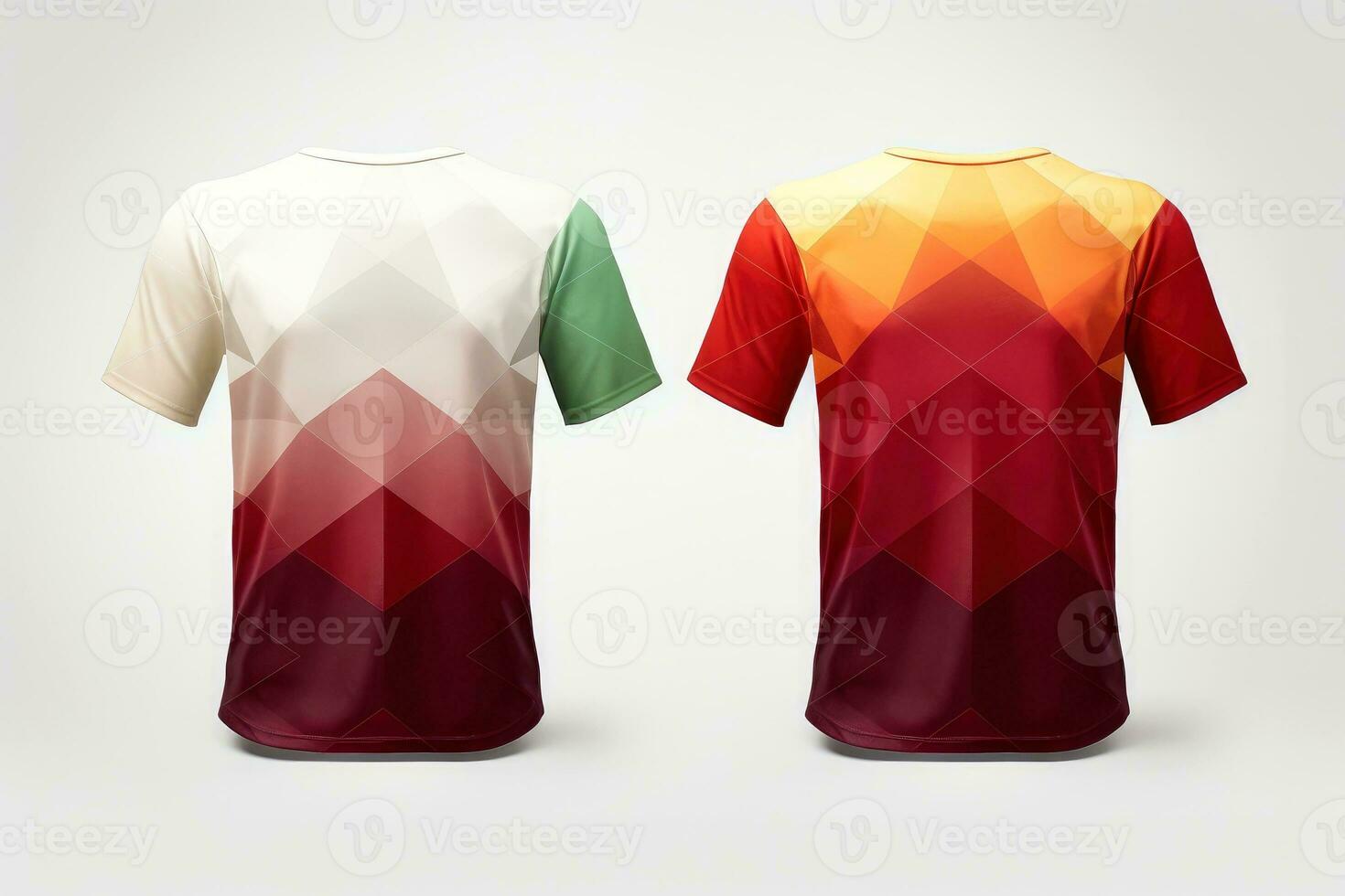 Mockup sports football team uniforms multicolors shirt, Generative AI illustration photo