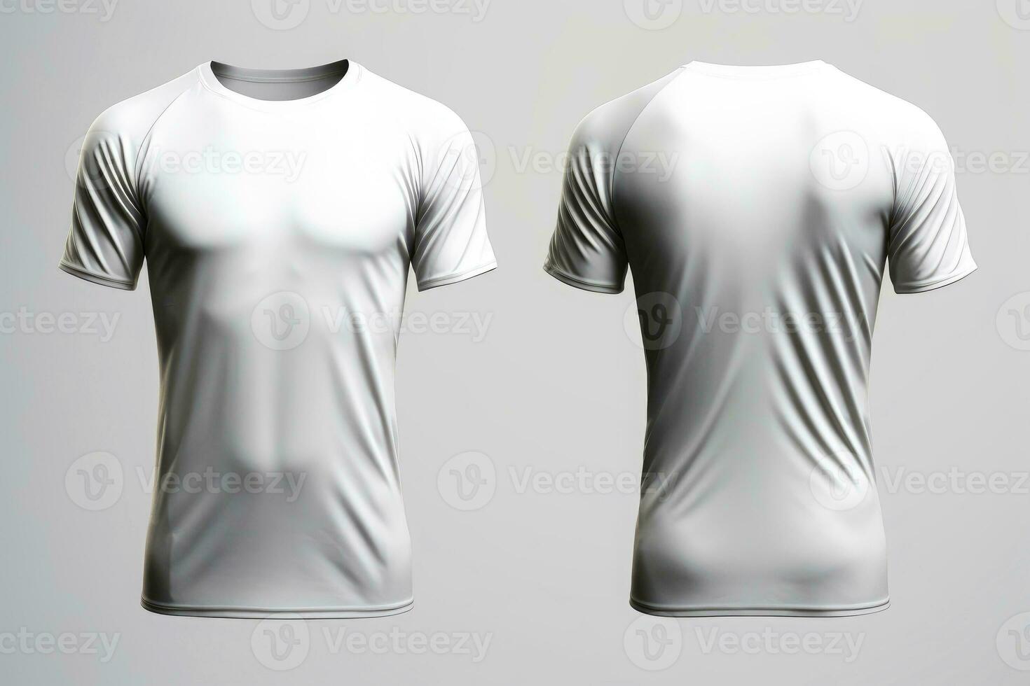 Mockup sports football team uniforms white shirt, Generative AI illustration photo