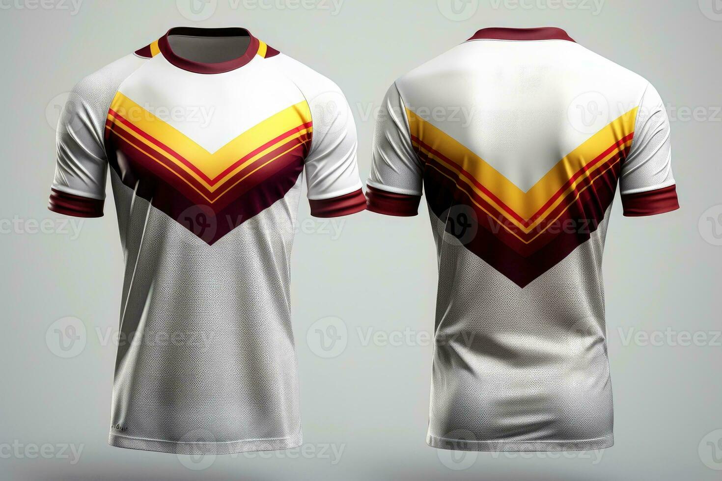 Bosquejo Deportes fútbol americano equipo uniformes multicolores camisa, generativo ai ilustración foto