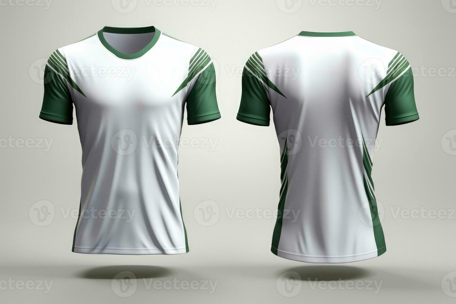 Mockup sports football team uniforms multicolors shirt, Generative AI illustration photo