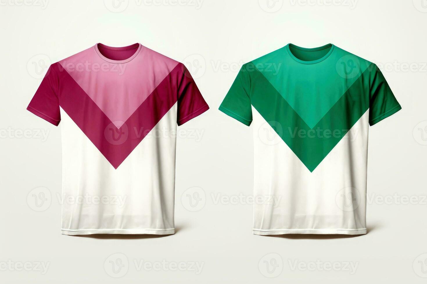 Mockup sports football team uniforms multicolors shirt, Generative AI illustration photo