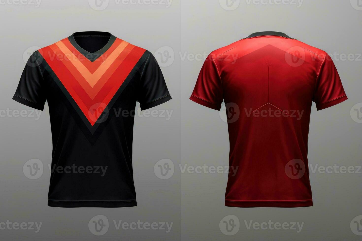 Mockup sports football team uniforms multicolors shirt, Generative AI illustration photo