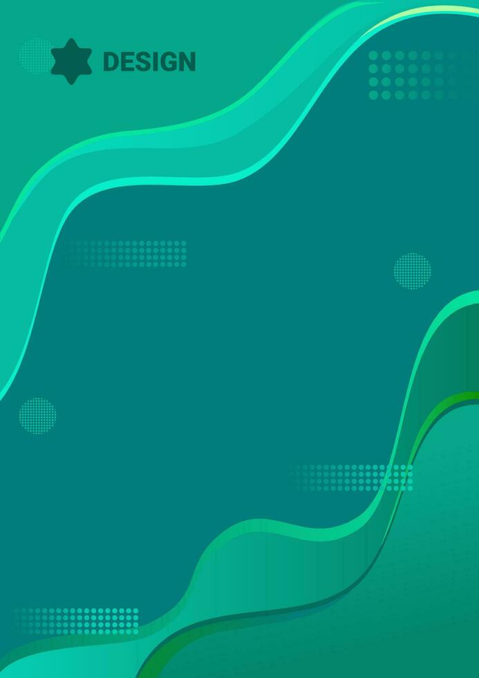 abstract green background with waves vector