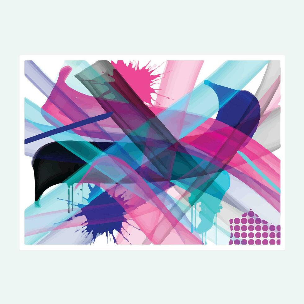 wall painting abstract mural street art packaging color splash background vector