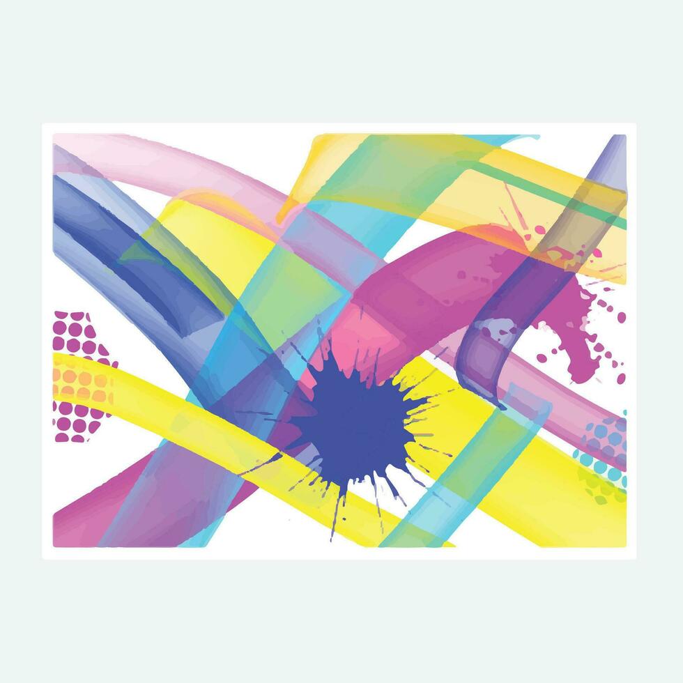 wall painting abstract mural street art packaging color splash background vector