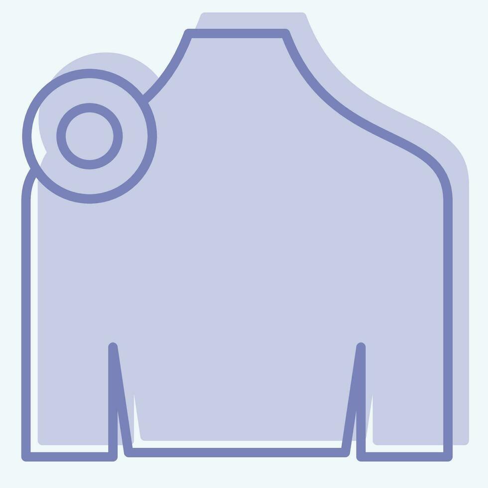 Icon Shoulder. related to Body Ache symbol. two tone style. simple design editable. simple illustration vector