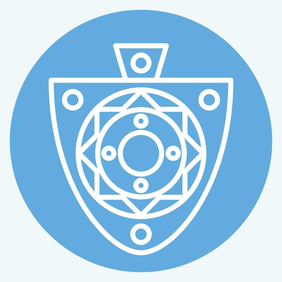Icon Pendant. related to Indigenous People symbol. blue eyes style. simple design editable. simple illustration vector