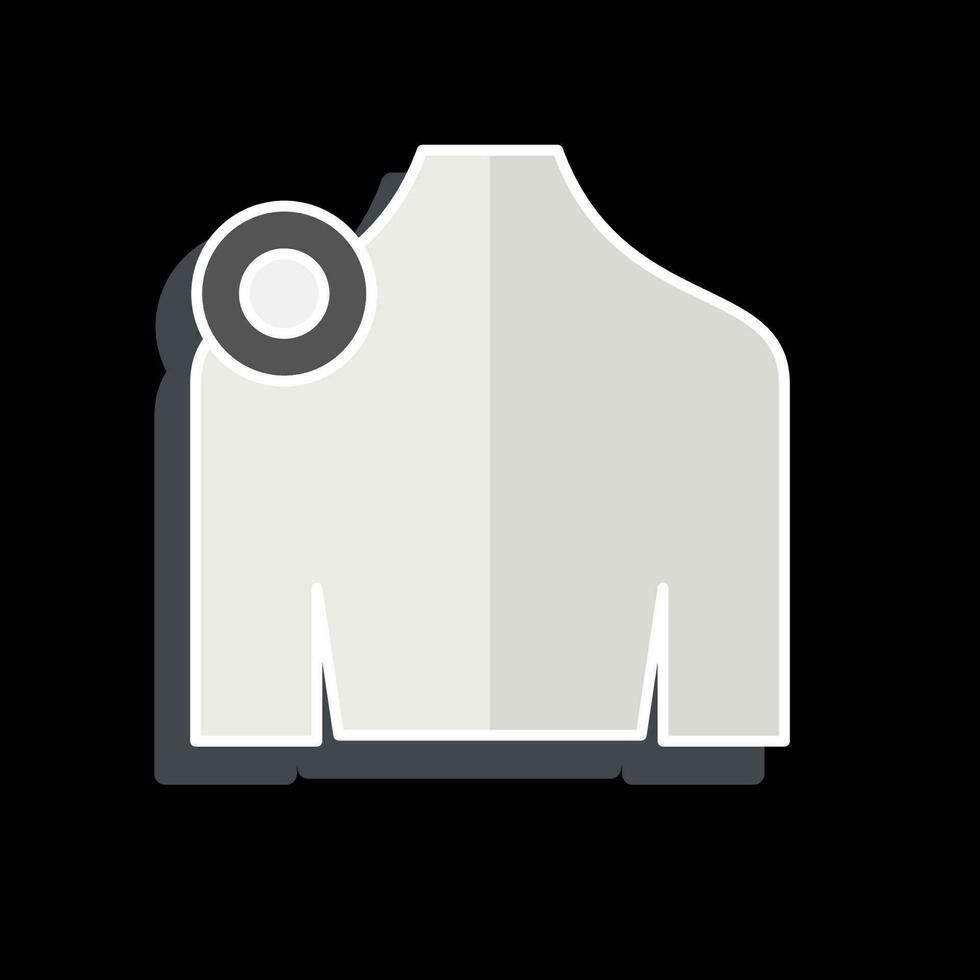 Icon Shoulder. related to Body Ache symbol. glossy style. simple design editable. simple illustration vector