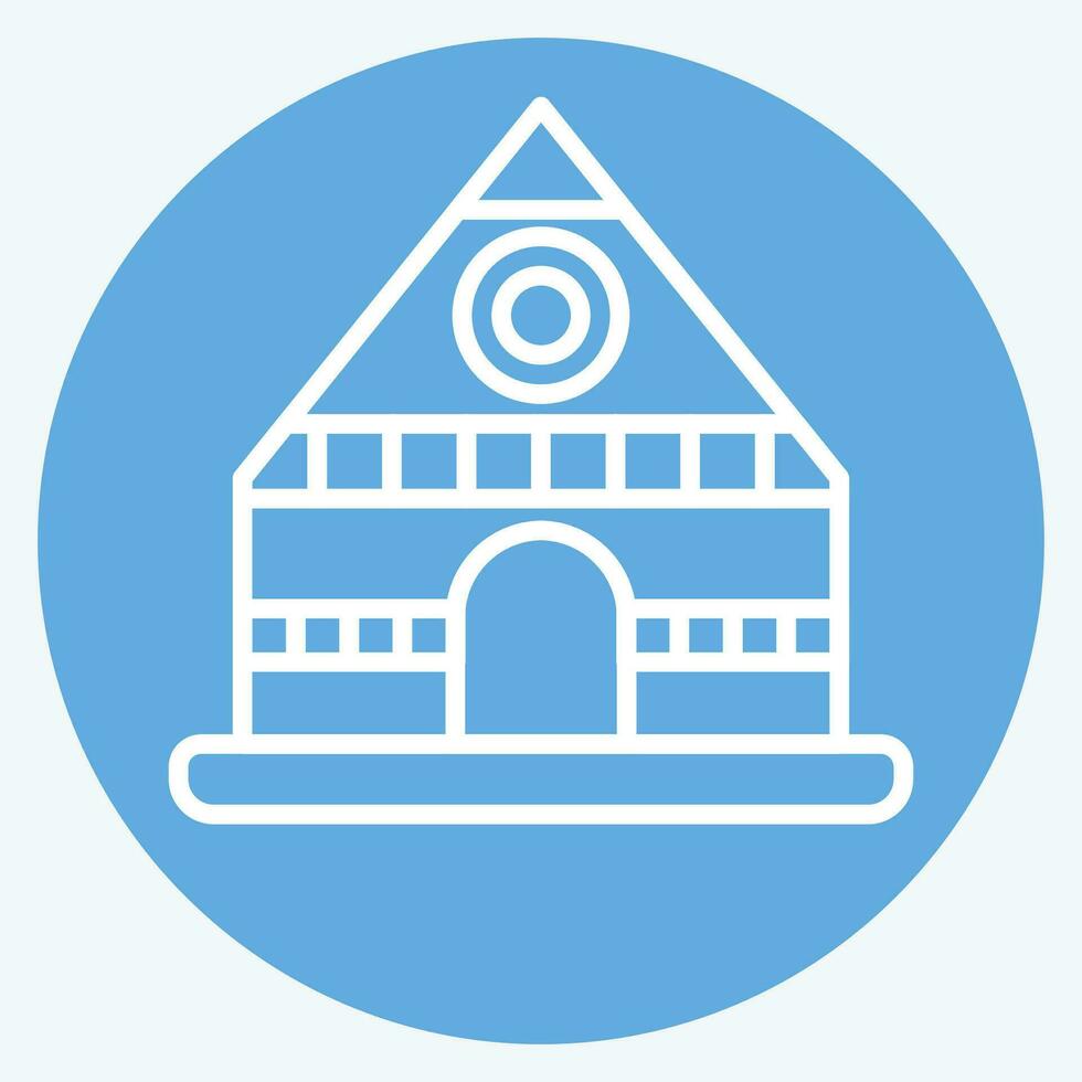Icon Tent. related to Indigenous People symbol. blue eyes style. simple design editable. simple illustration vector