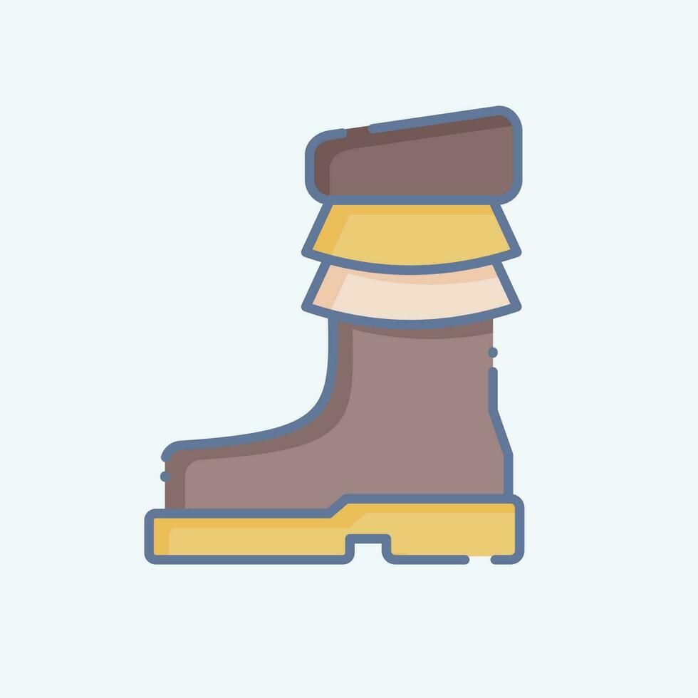 icono zapatos. relacionado a indígena personas símbolo. garabatear estilo. sencillo diseño editable. sencillo ilustración vector