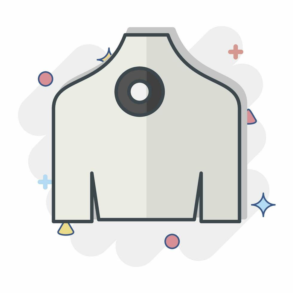 Icon Back Pain. related to Body Ache symbol. comic style. simple design editable. simple illustration vector