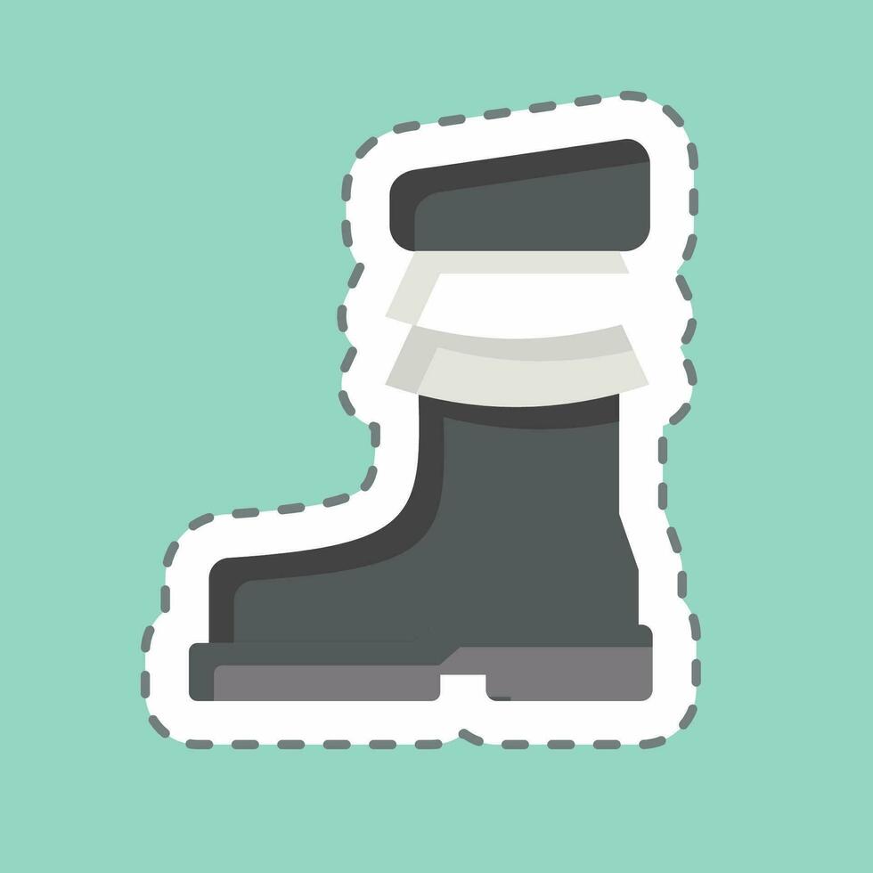 Sticker line cut Shoes. related to Indigenous People symbol. simple design editable. simple illustration vector