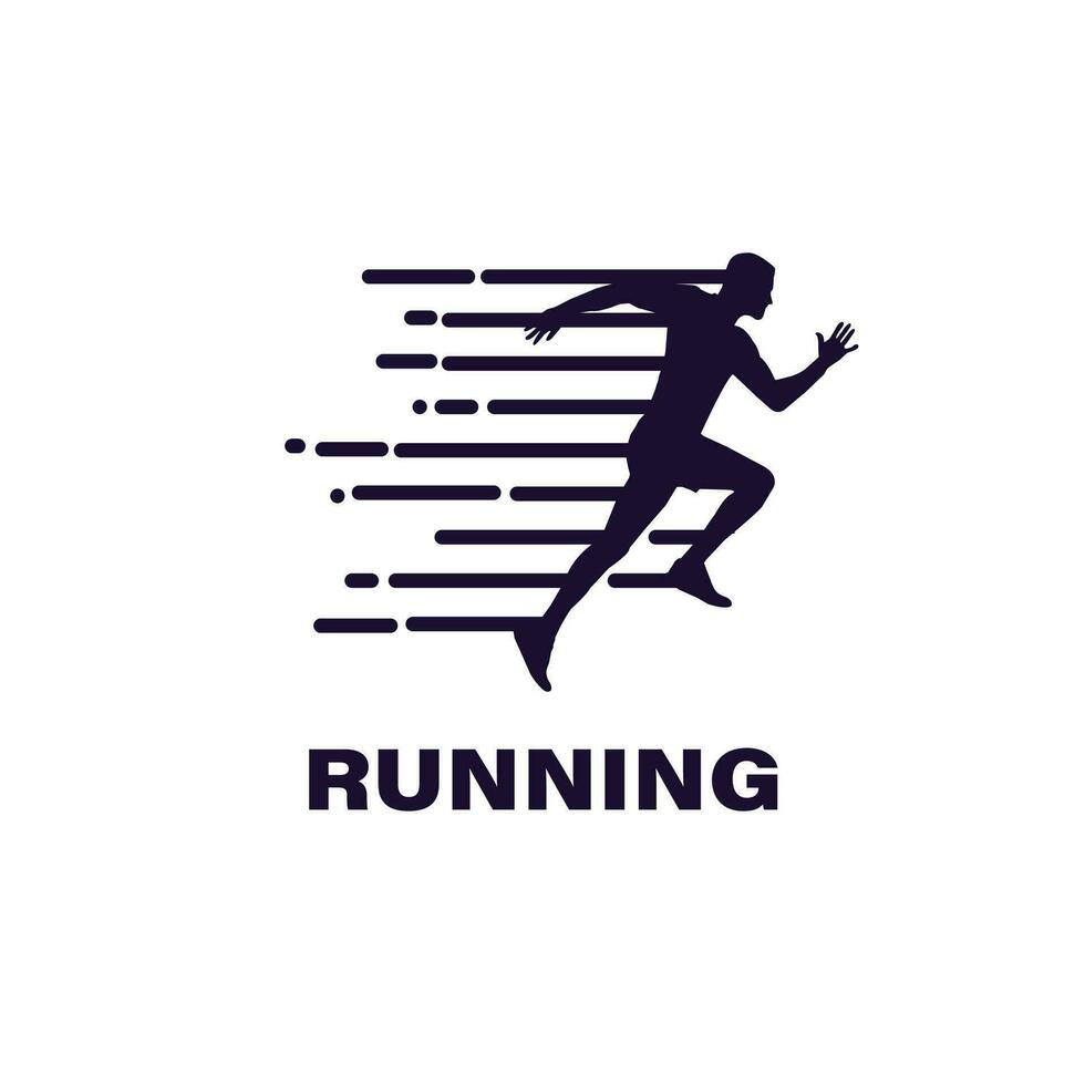 Running people vector template
