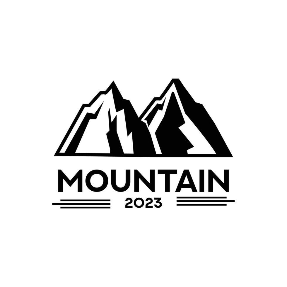 Mountains vector logo design template