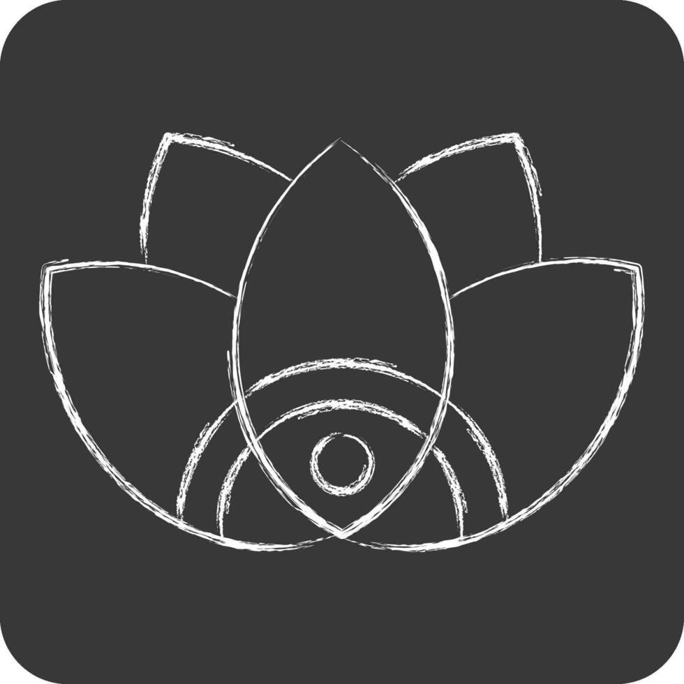 Icon Flower. related to Indigenous People symbol. chalk Style. simple design editable. simple illustration vector