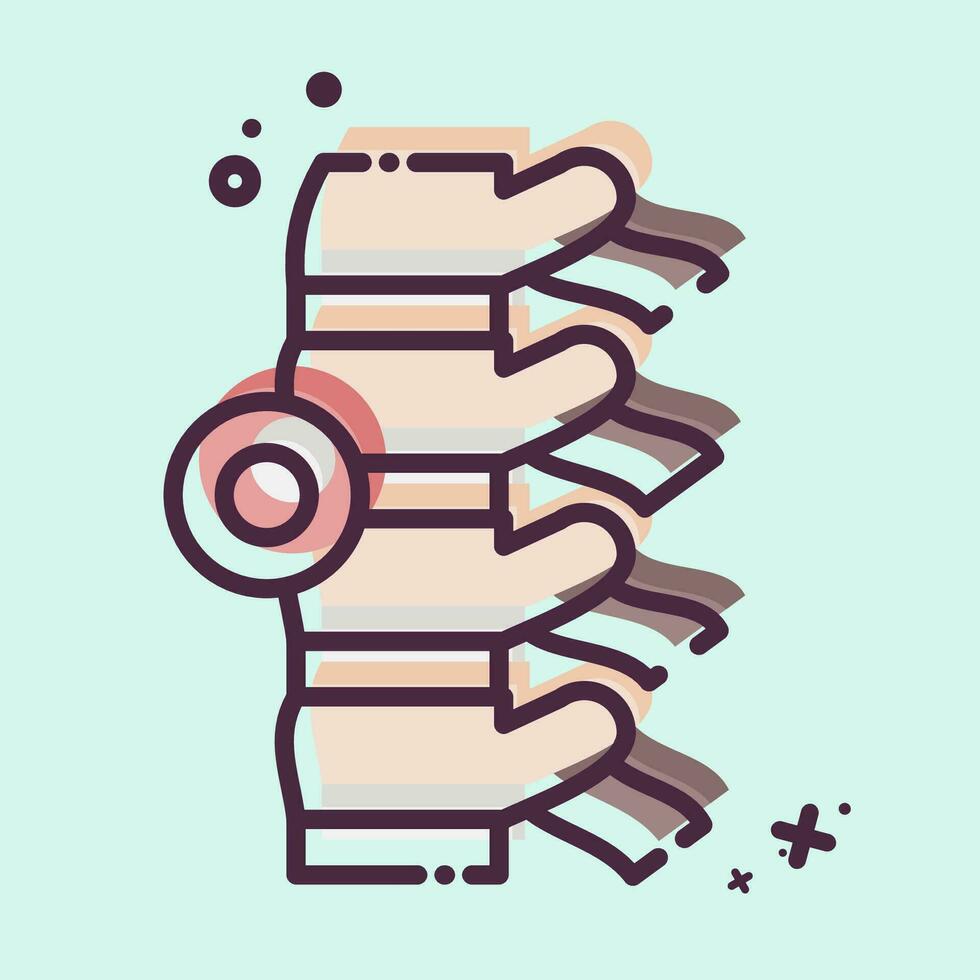 Icon Bone Pain. related to Body Ache symbol. MBE style. simple design editable. simple illustration vector