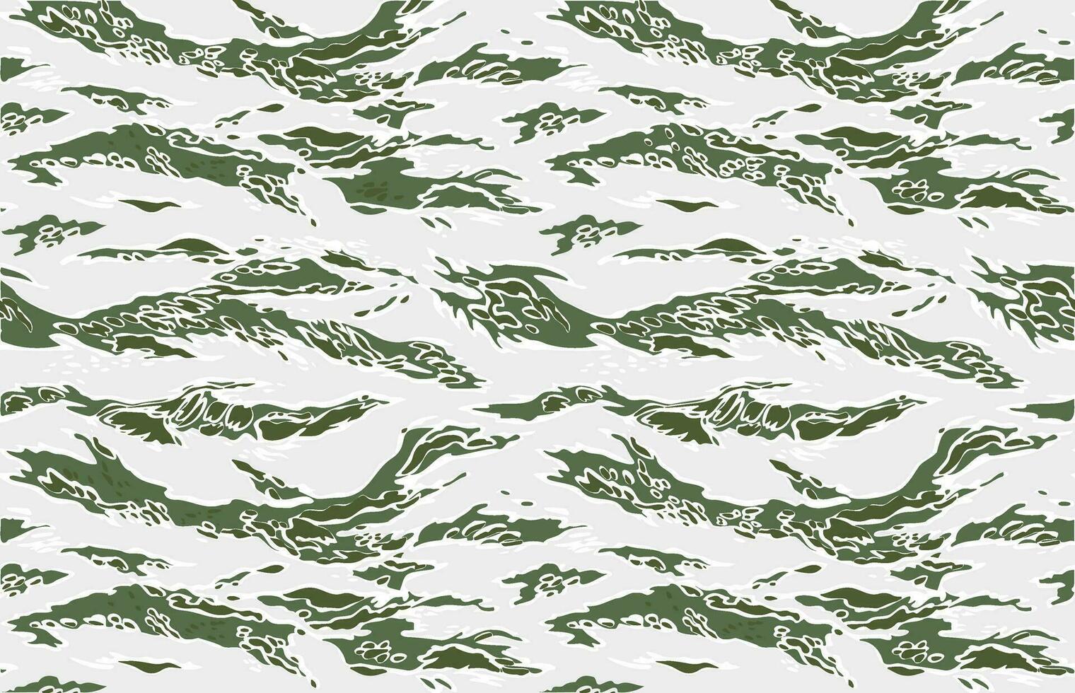 Arctic Tigerstripe Camouflage Vector Seamless Pattern