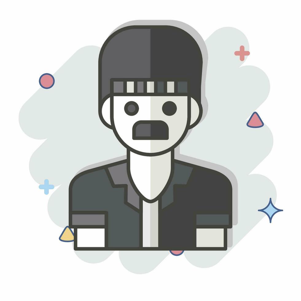 Icon Man. related to Indigenous People symbol. comic style. simple design editable. simple illustration vector