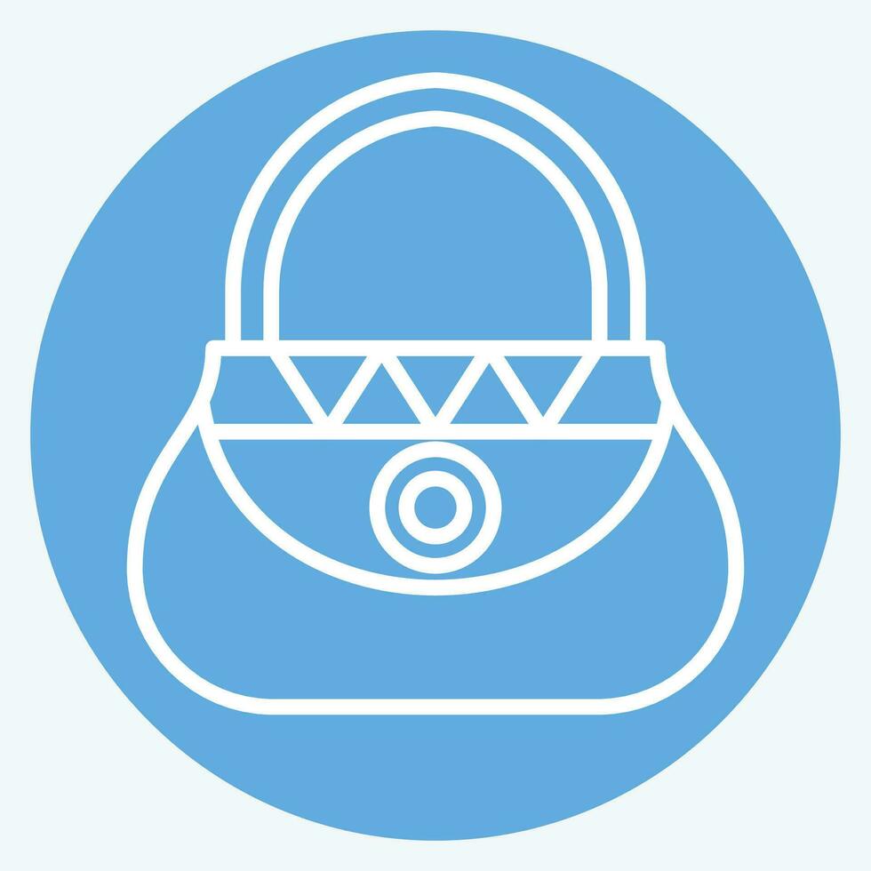 Icon Bag. related to Indigenous People symbol. blue eyes style. simple design editable. simple illustration vector