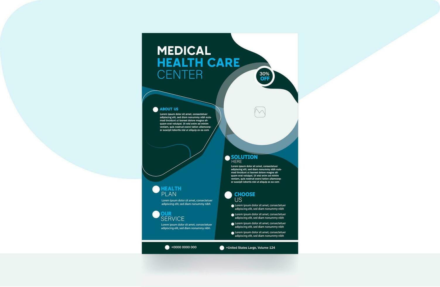 Medical flyer healthcare modern flyer design hospital corporate flyer template vector