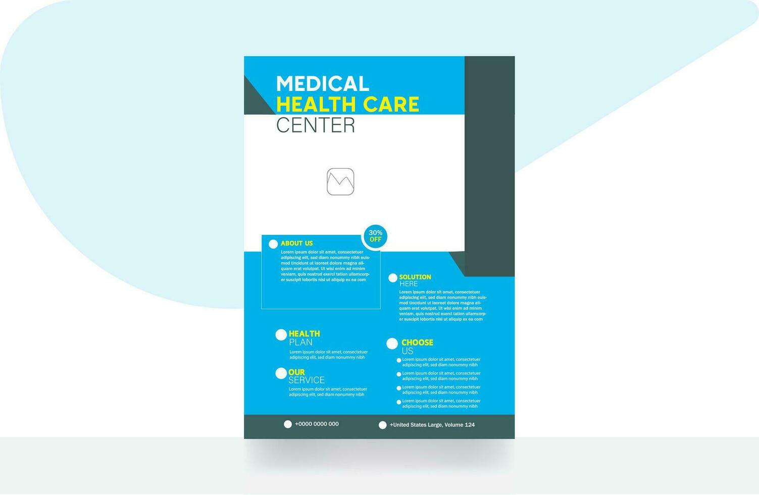 Medical and healthcare modern flyer template health doctor hospital corporate flyer design template vector