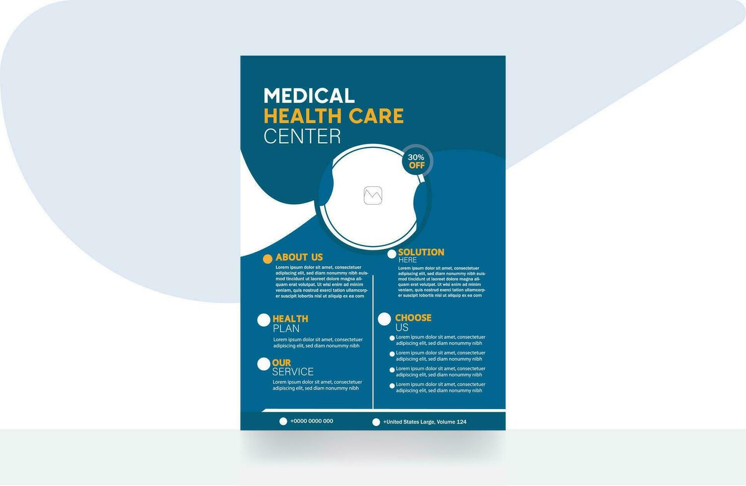 Medical flyer healthcare modern flyer design hospital corporate flyer template vector