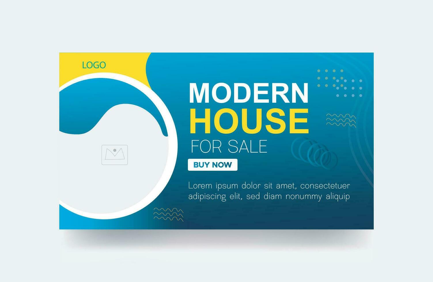 Modern house for sale thumbnail banner corporate background template vector